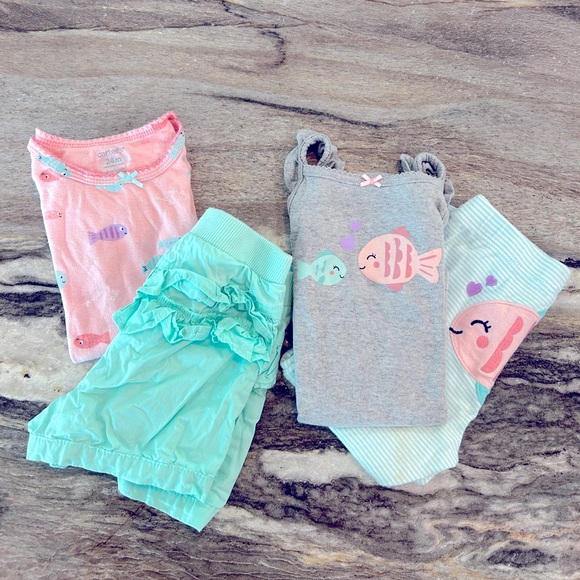 🐠Adorable and Fun 4 piece Summer Infant outfit Bundle! - Size 24 months! 🐟 - Picture 1 of 10